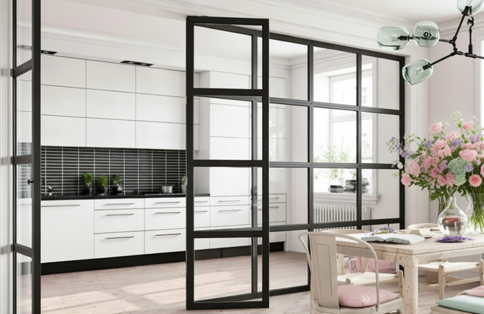 Por qué usar una pared de cristal para separar la cocina del salón Por qué usar una pared de cristal para separar la cocina del salón